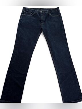 Levi's Men's Bootcut Jeans in Dark Blue Denim w36 L34